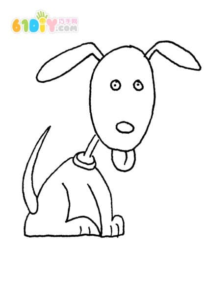 Cartoon puppy coloring chart