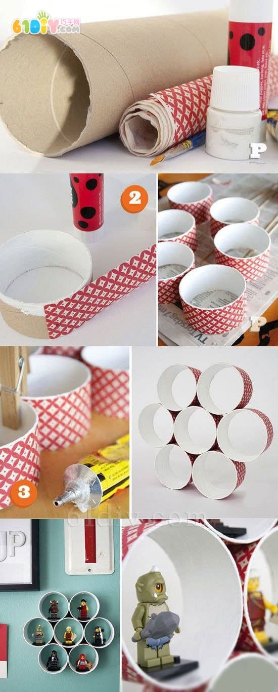 Paper tube turned into waste for making storage rack