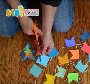 Festive small flag hanging decoration