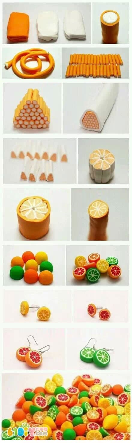 Clay handmade oranges