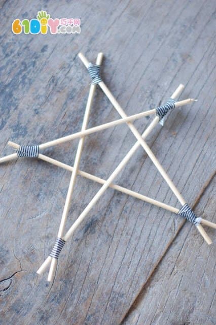 Bamboo stick handmade small stars