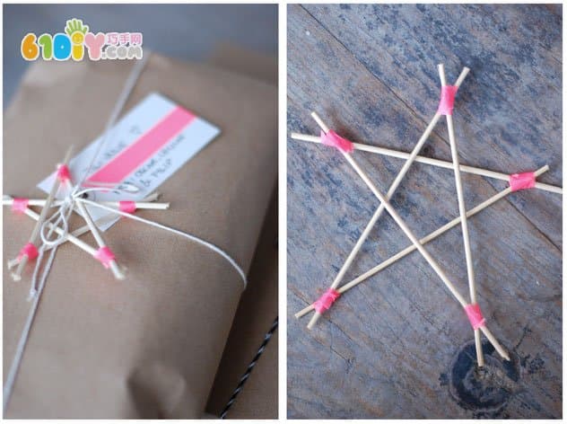 Bamboo stick handmade small stars