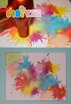 Wonderful crayon hot melt painting