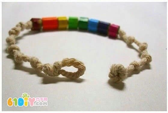 Colorful pencil head handmade bracelet