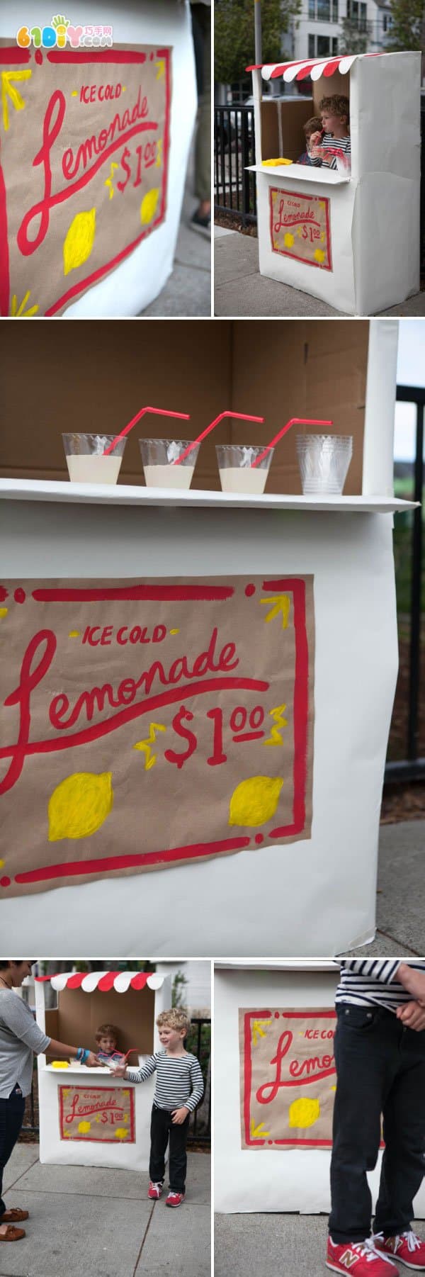 Large carton handmade beverage shop