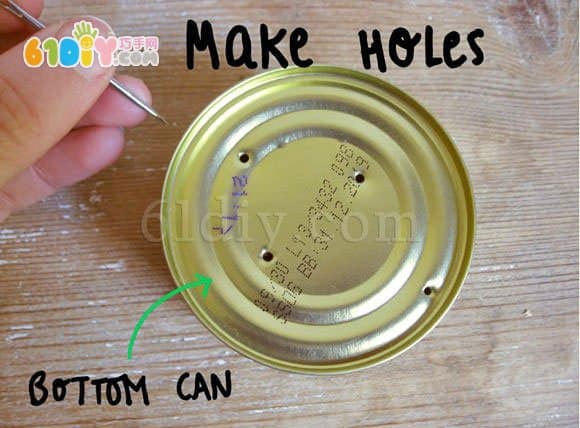 Iron jar DIY making cartoon potted plants