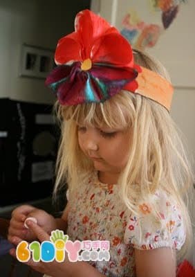 Japanese paper garden made from kitchen paper and wet wipes DIY