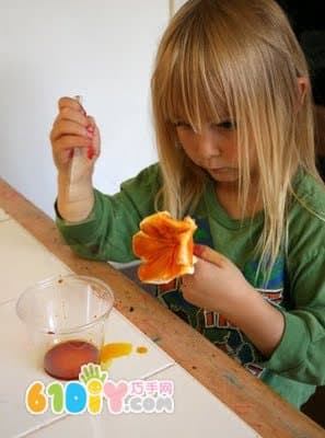 Japanese paper garden made from kitchen paper and wet wipes DIY