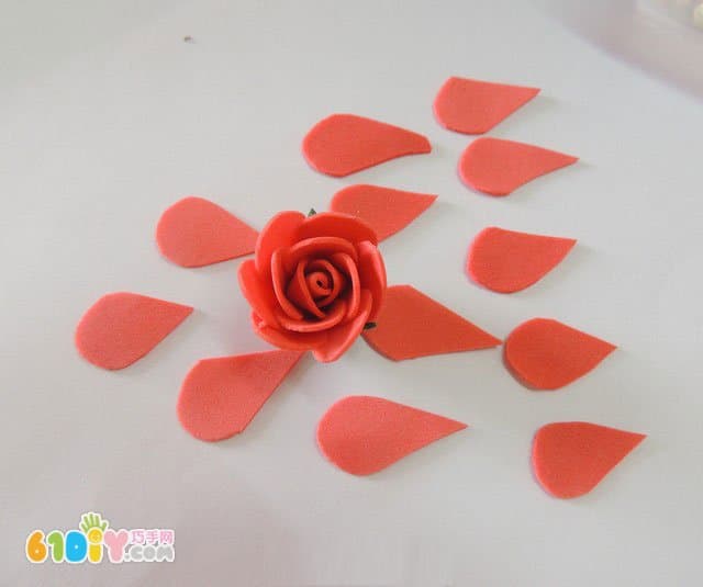 Qixi Festival DIY Sponge Paper Rose