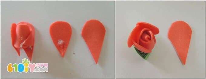 Qixi Festival DIY Sponge Paper Rose