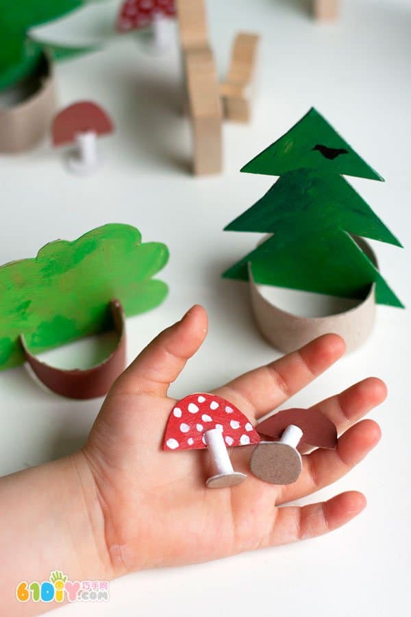 Handmade cardboard tree sculpture