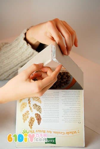 Handmade Small House from Cardboard
