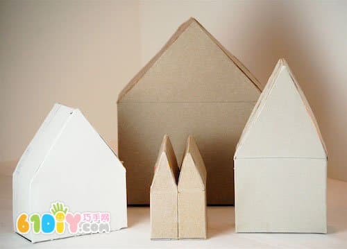 Handmade Small House from Cardboard