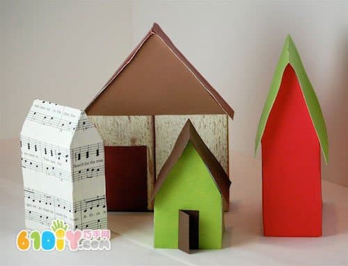Handmade Small House from Cardboard