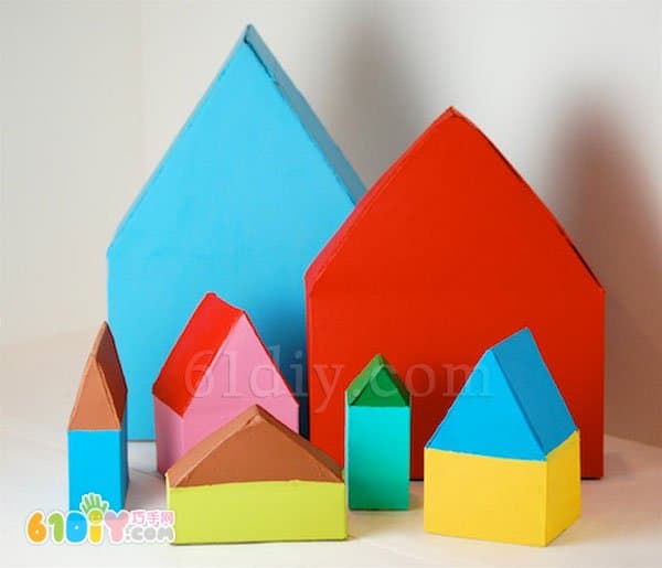 Handmade Small House from Cardboard