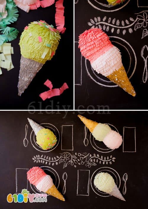 Summer DIY making ice cream cone