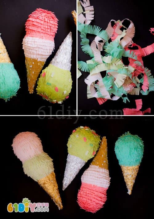 Summer DIY making ice cream cone
