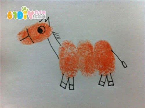 Creative animal fingerprints - pony