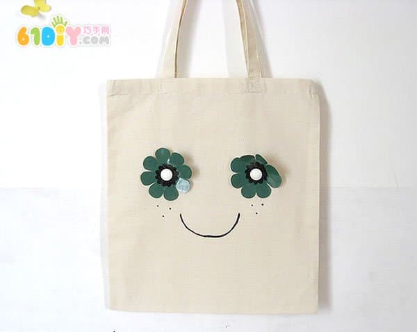 DIY Flower Smiley Tote