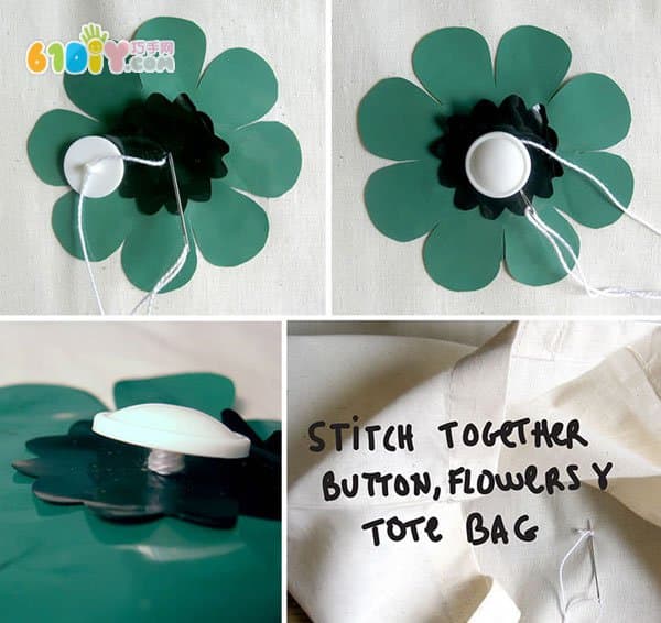 DIY Flower Smiley Tote