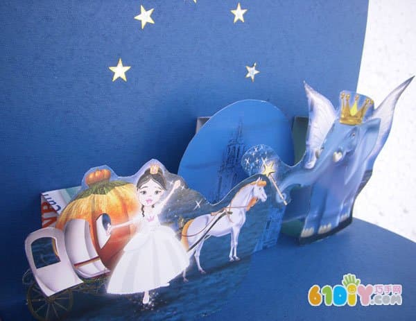 Old desk calendar handmade three-dimensional greeting card