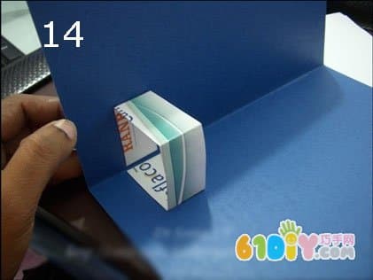 Old desk calendar handmade three-dimensional greeting card