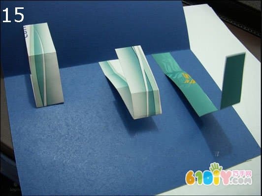 Old desk calendar handmade three-dimensional greeting card