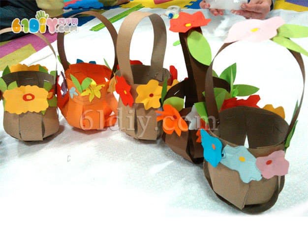 Teacher's Day handmade small flower basket