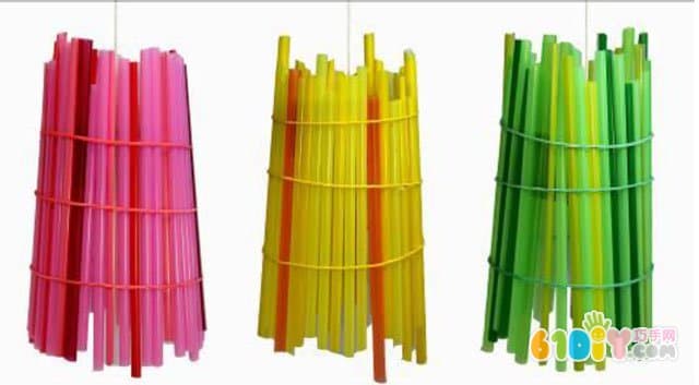 Children's handmade straw lantern