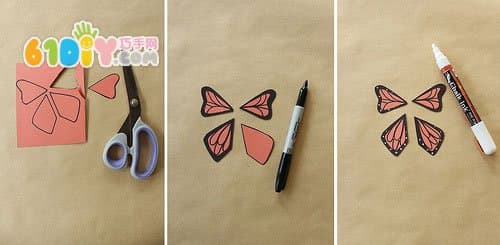 Children's manual tutorial: butterfly flapping its wings
