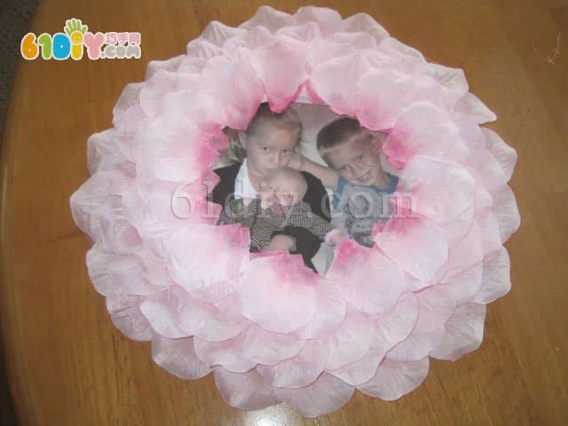 Tray DIY beautiful flower photo frame