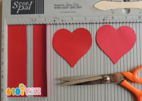 Handmade heart shaped gift box