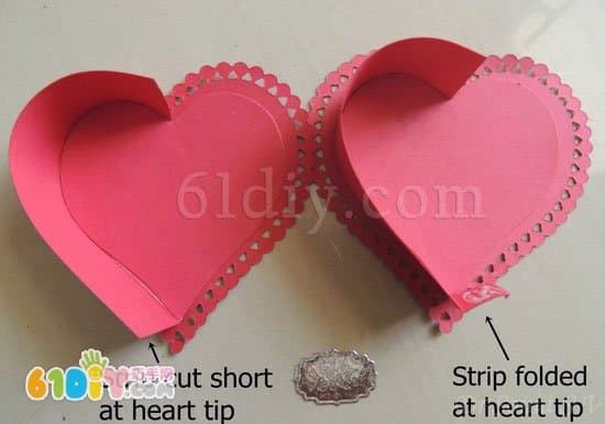 Handmade heart shaped gift box