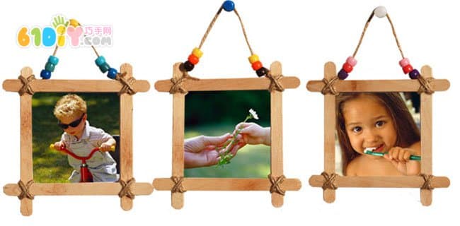 Handmade ice cream bar photo frame