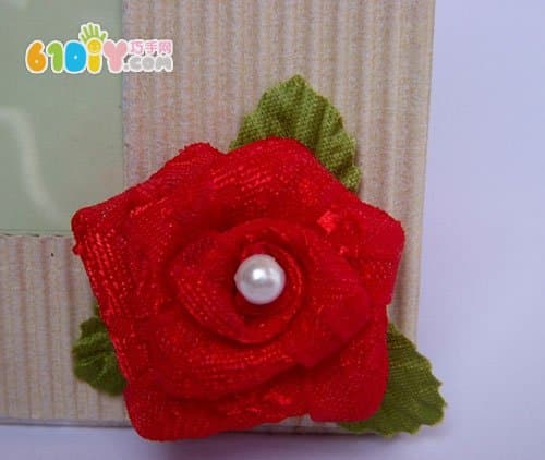 Handmade rose photo frame