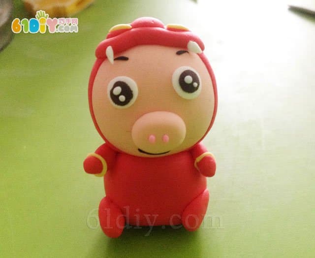 Ultralight clay handmade pig man