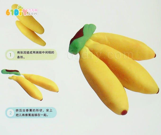 Children's clay tutorial: Banana