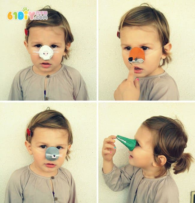 Egg box handmade animal nose