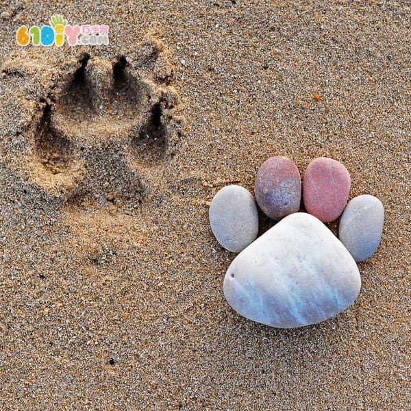 Stone handmade DIY cute little feet