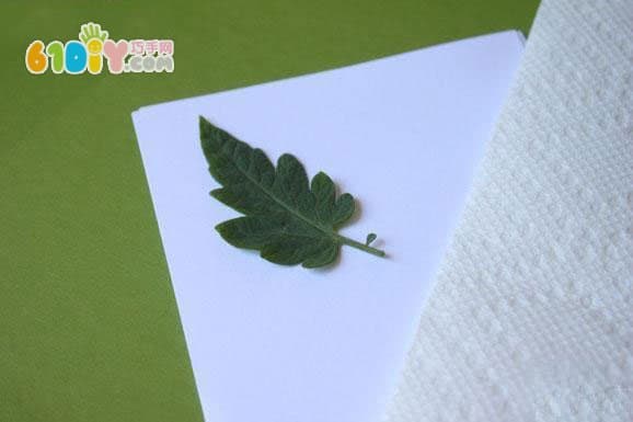 Leaf print greeting card making
