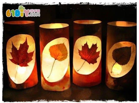 Handmade leaf lantern