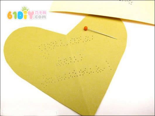 Handmade love button greeting card