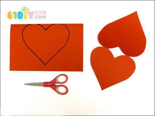 Handmade love button greeting card