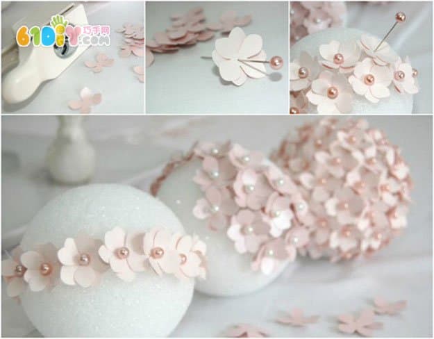 Embossing hand flower ball