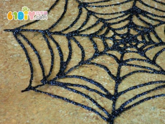 Transparent plastic film to make spider web