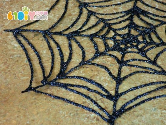 Transparent plastic film DIY making spider web