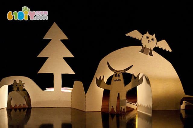 Halloween three-dimensional paper art