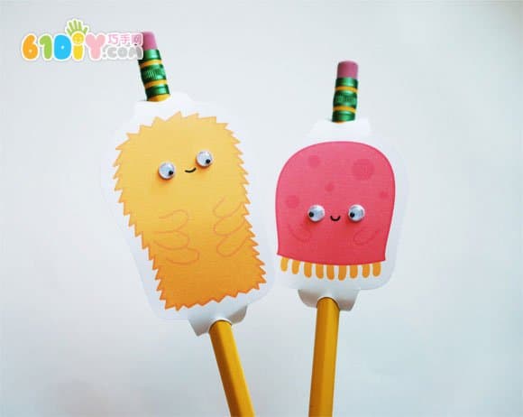 DIY making cute little monster pen holder