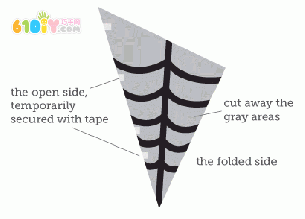 Black plastic bag paper-cut spider web