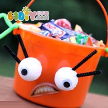 Halloween Monster Bucket Handmade